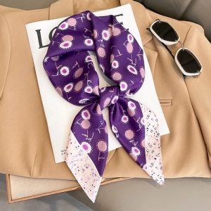 Foulard Carré Violet Femme
