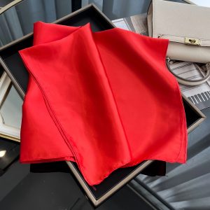 Foulard Satin Femme Rouge