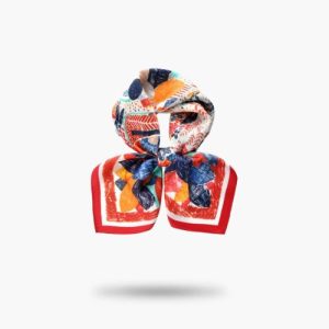 Foulard Soie Rouge Femme Erin